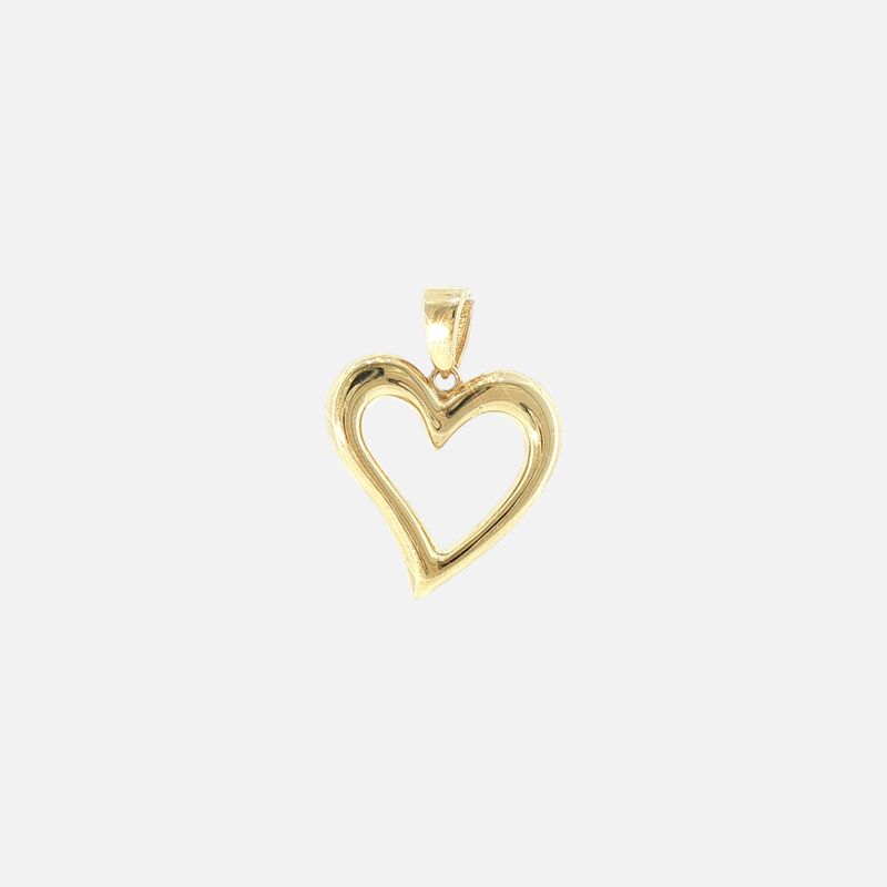 Dije Silueta Corazon 10K 2g
